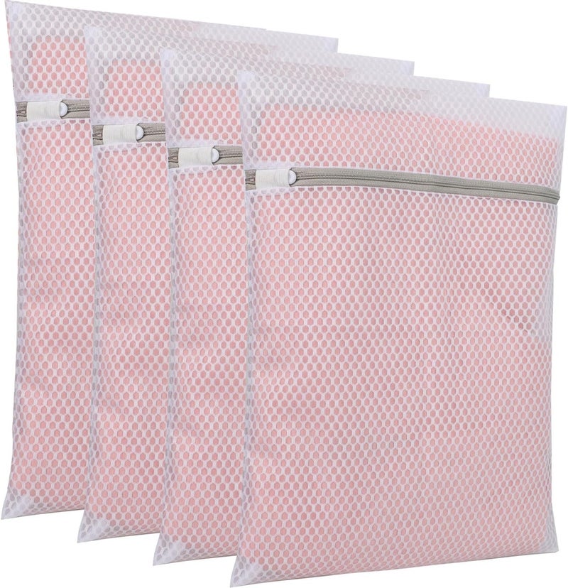 HFengQ Set of 4 Mesh Laundry Bags, 12 x 16 Inches lingerie bags for Laundry (4) - Image 1
